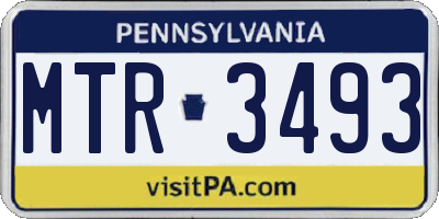 PA license plate MTR3493