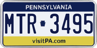 PA license plate MTR3495
