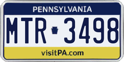 PA license plate MTR3498