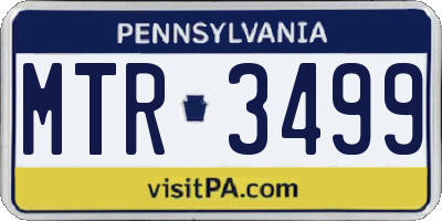 PA license plate MTR3499