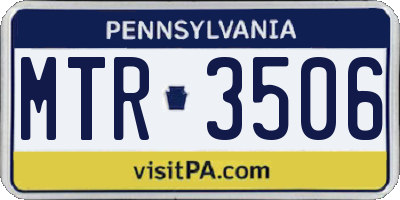 PA license plate MTR3506