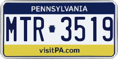 PA license plate MTR3519