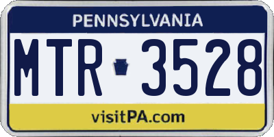 PA license plate MTR3528