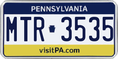 PA license plate MTR3535