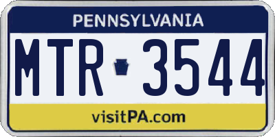 PA license plate MTR3544