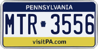 PA license plate MTR3556