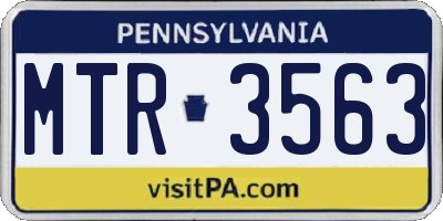 PA license plate MTR3563