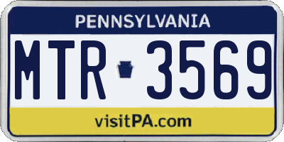 PA license plate MTR3569