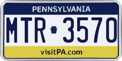 PA license plate MTR3570