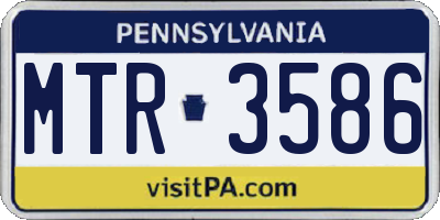 PA license plate MTR3586