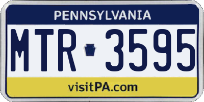 PA license plate MTR3595