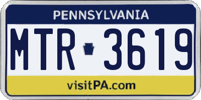 PA license plate MTR3619