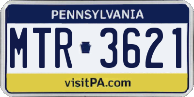 PA license plate MTR3621