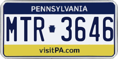 PA license plate MTR3646
