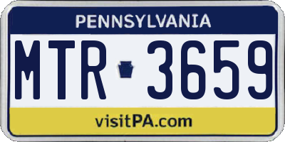 PA license plate MTR3659
