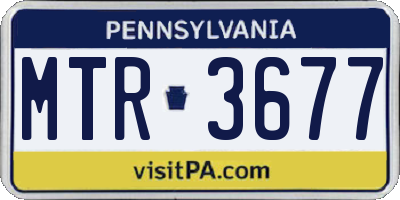 PA license plate MTR3677