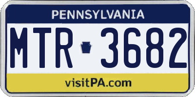 PA license plate MTR3682