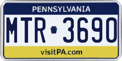 PA license plate MTR3690