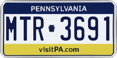 PA license plate MTR3691