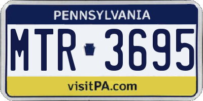 PA license plate MTR3695