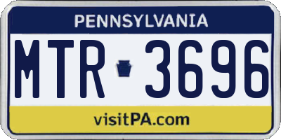 PA license plate MTR3696