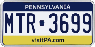 PA license plate MTR3699