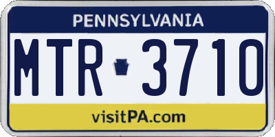 PA license plate MTR3710
