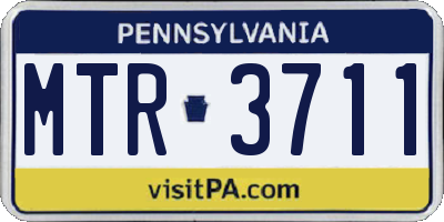 PA license plate MTR3711