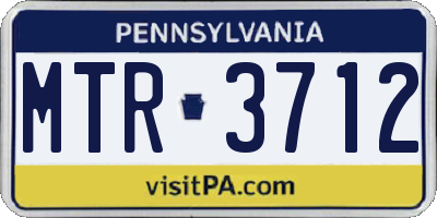 PA license plate MTR3712