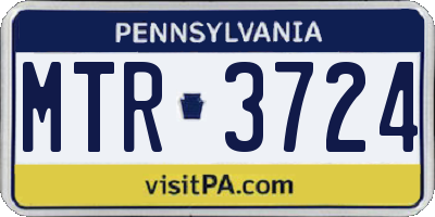 PA license plate MTR3724