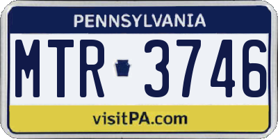 PA license plate MTR3746