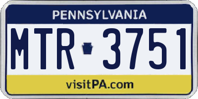 PA license plate MTR3751