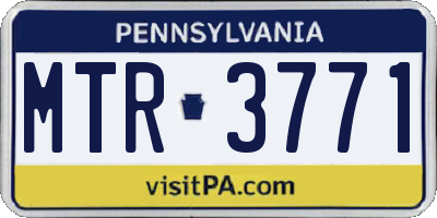 PA license plate MTR3771