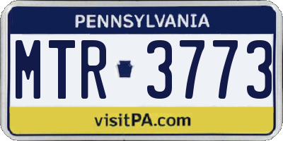 PA license plate MTR3773