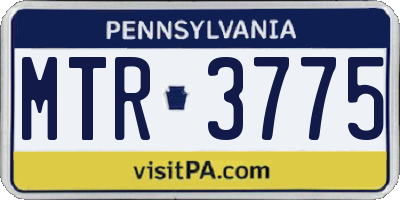 PA license plate MTR3775