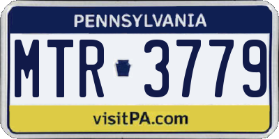 PA license plate MTR3779