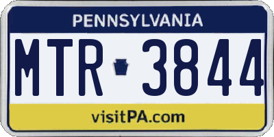 PA license plate MTR3844