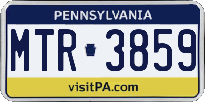 PA license plate MTR3859