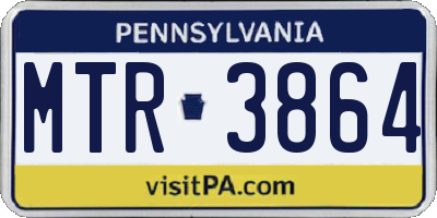 PA license plate MTR3864