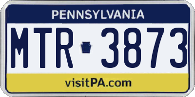 PA license plate MTR3873
