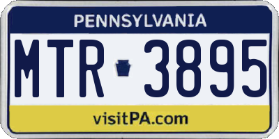 PA license plate MTR3895