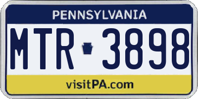 PA license plate MTR3898