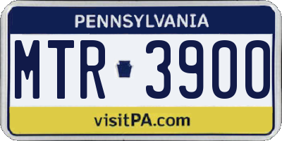 PA license plate MTR3900