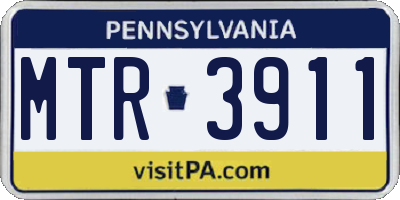 PA license plate MTR3911