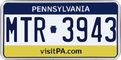 PA license plate MTR3943