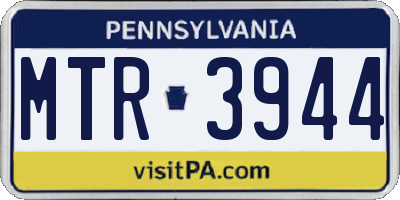 PA license plate MTR3944