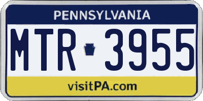 PA license plate MTR3955