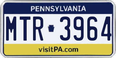 PA license plate MTR3964