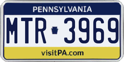 PA license plate MTR3969