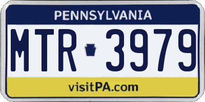 PA license plate MTR3979